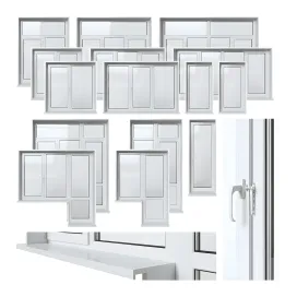 Plastic window balcony door